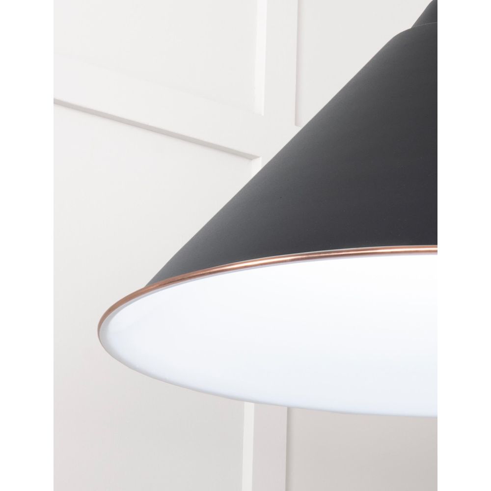 From The Anvil - White Gloss Hockley Pendant in Elan Black | Sku. 49510EB | Trade Door Handles.