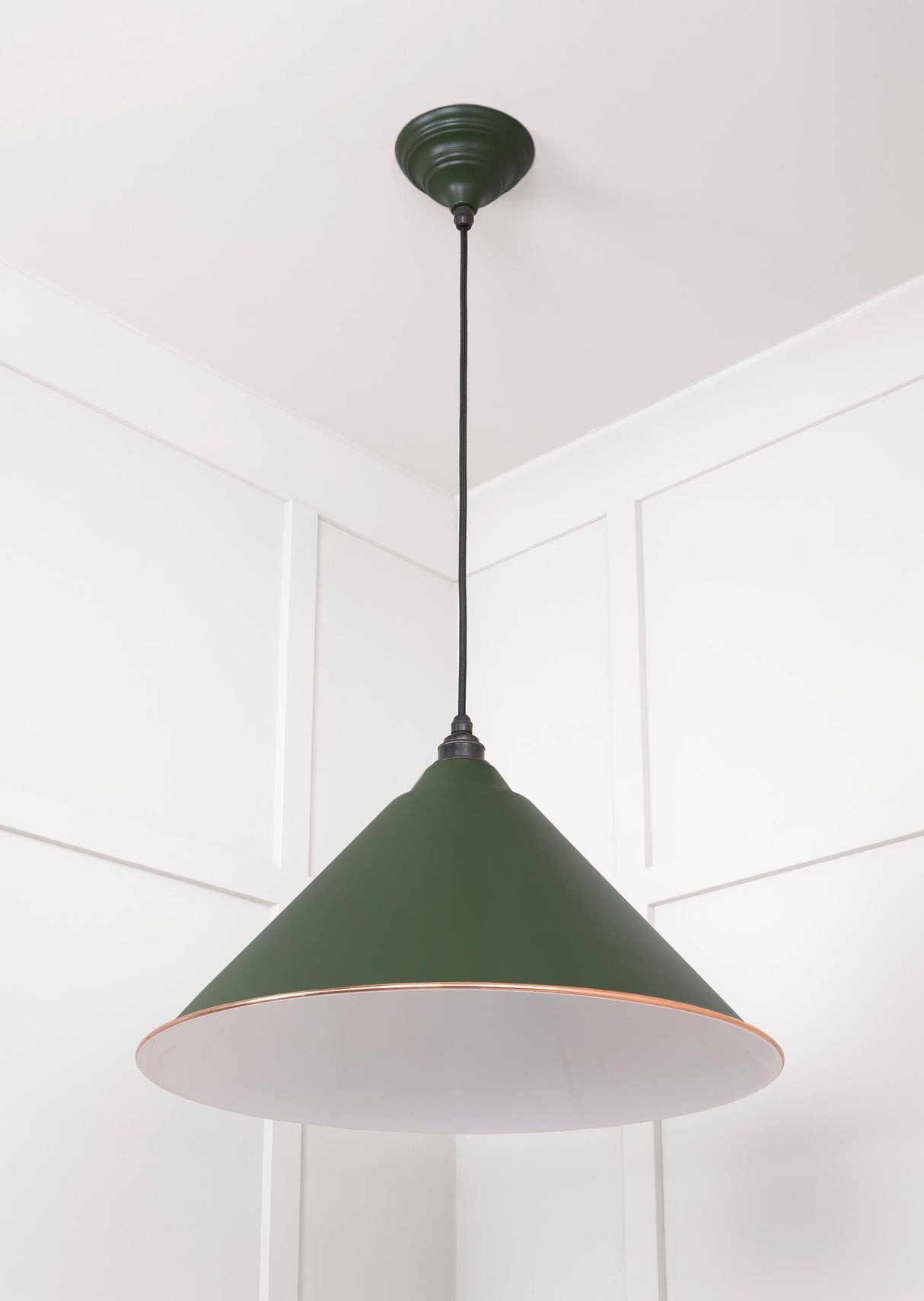 From The Anvil - White Gloss Hockley Pendant in Heath | Sku. 49510H | Trade Door Handles.