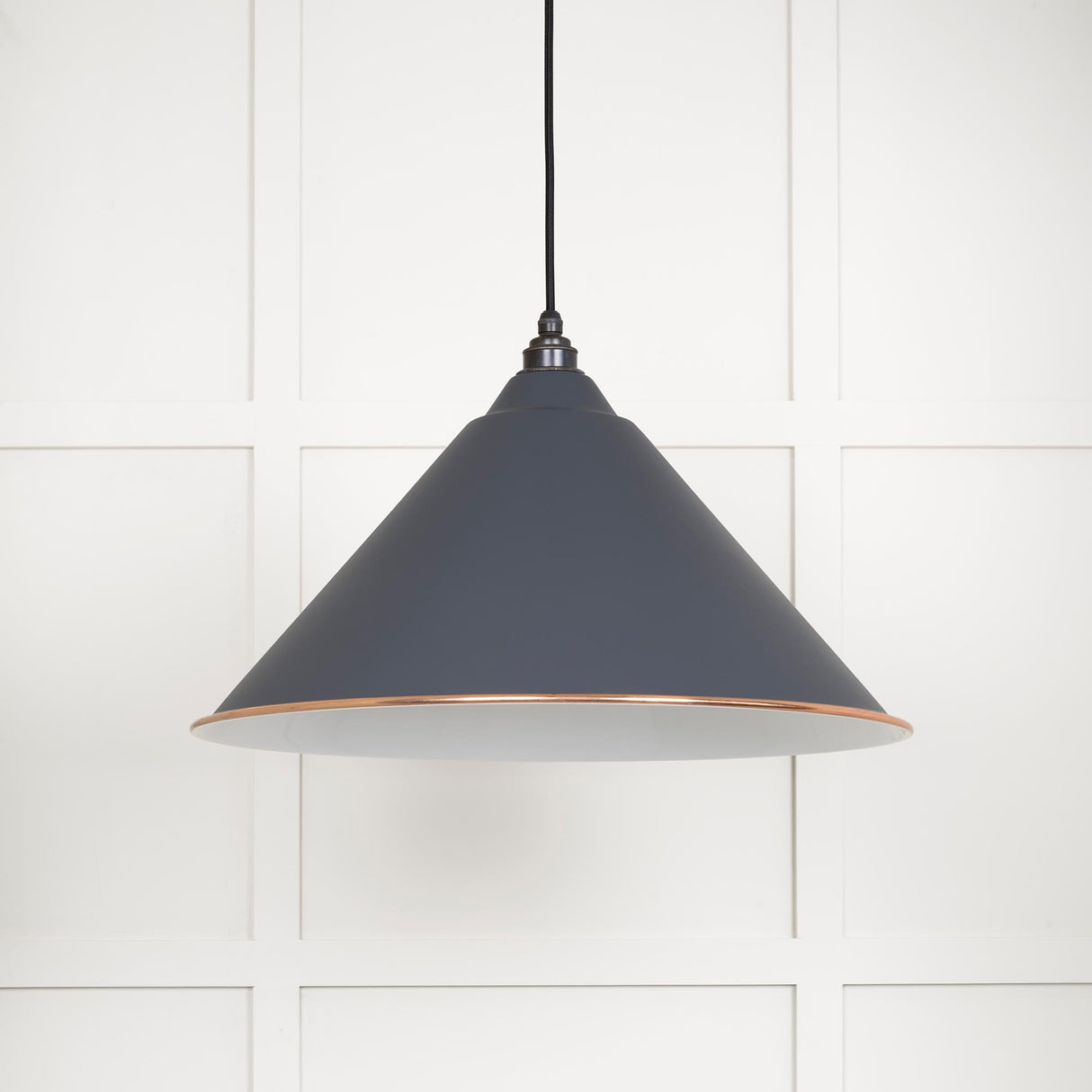 From The Anvil - White Gloss Hockley Pendant in Slate | Sku. 49510SL | Trade Door Handles.