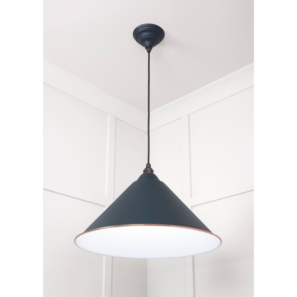 From The Anvil - White Gloss Hockley Pendant in Soot | Sku. 49510SO | Trade Door Handles.