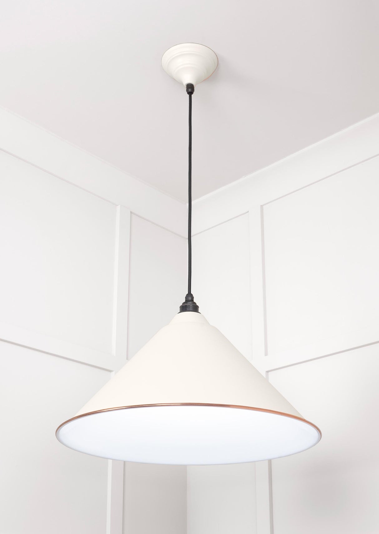 From The Anvil - White Gloss Hockley Pendant in Teasel | Sku. 49510TE | Trade Door Handles.