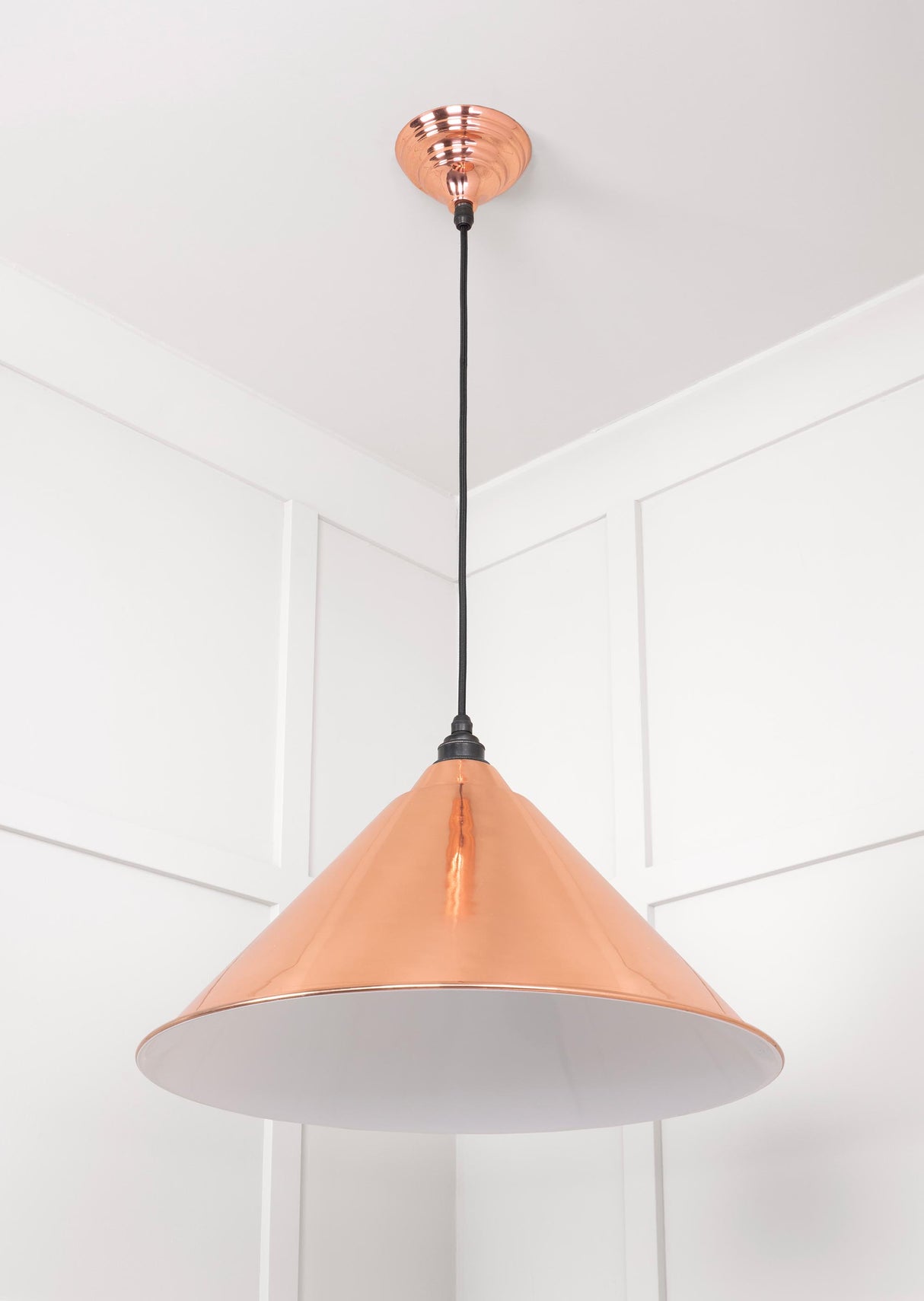 From The Anvil - White Gloss Hockley Pendant in Copper | Sku. 49510 | Trade Door Handles.