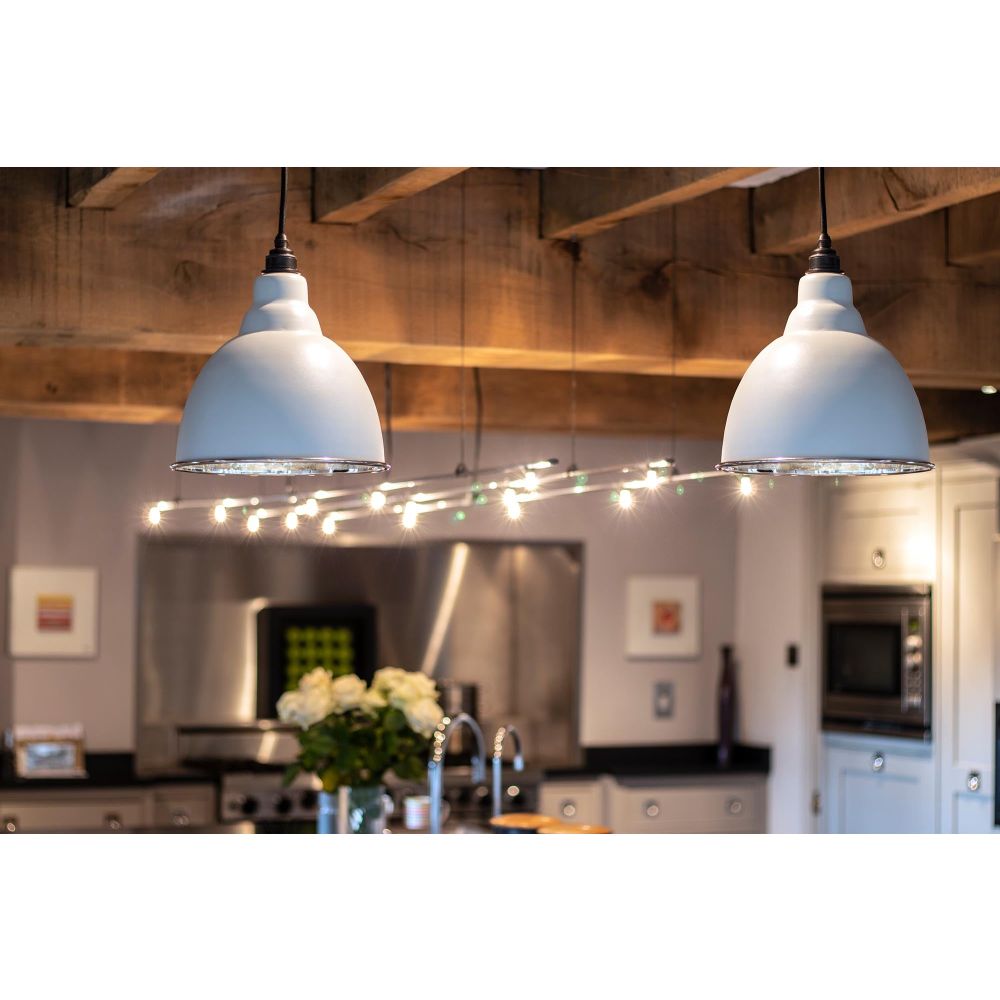 From The Anvil - Hammered Nickel Brindley Pendant in Birch | Sku. 49511BI | Trade Door Handles.