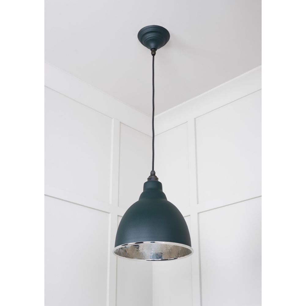 From The Anvil - Hammered Nickel Brindley Pendant in Dingle | Sku. 49511DI | Trade Door Handles.