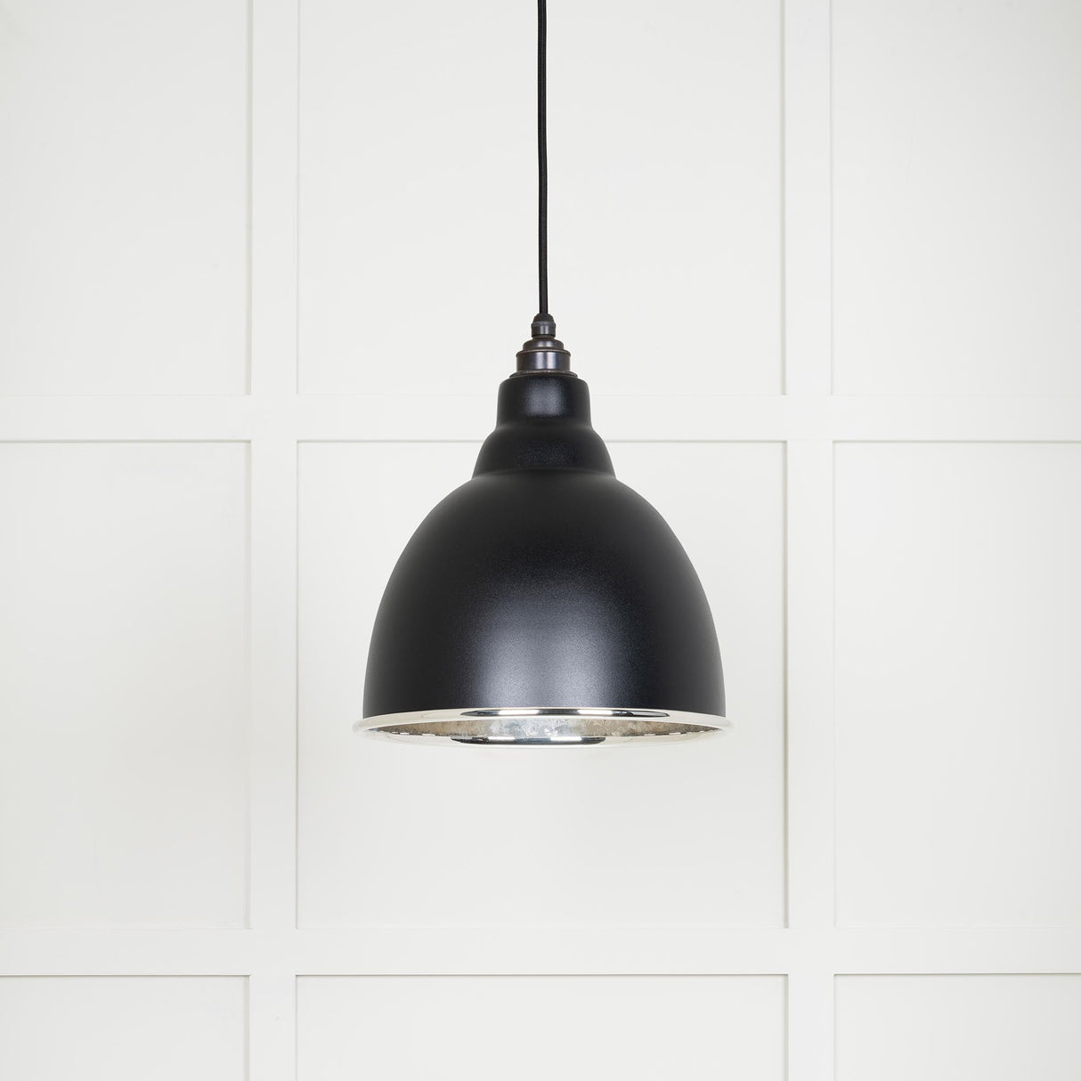 From The Anvil - Hammered Nickel Brindley Pendant in Elan Black | Sku. 49511EB | Trade Door Handles.