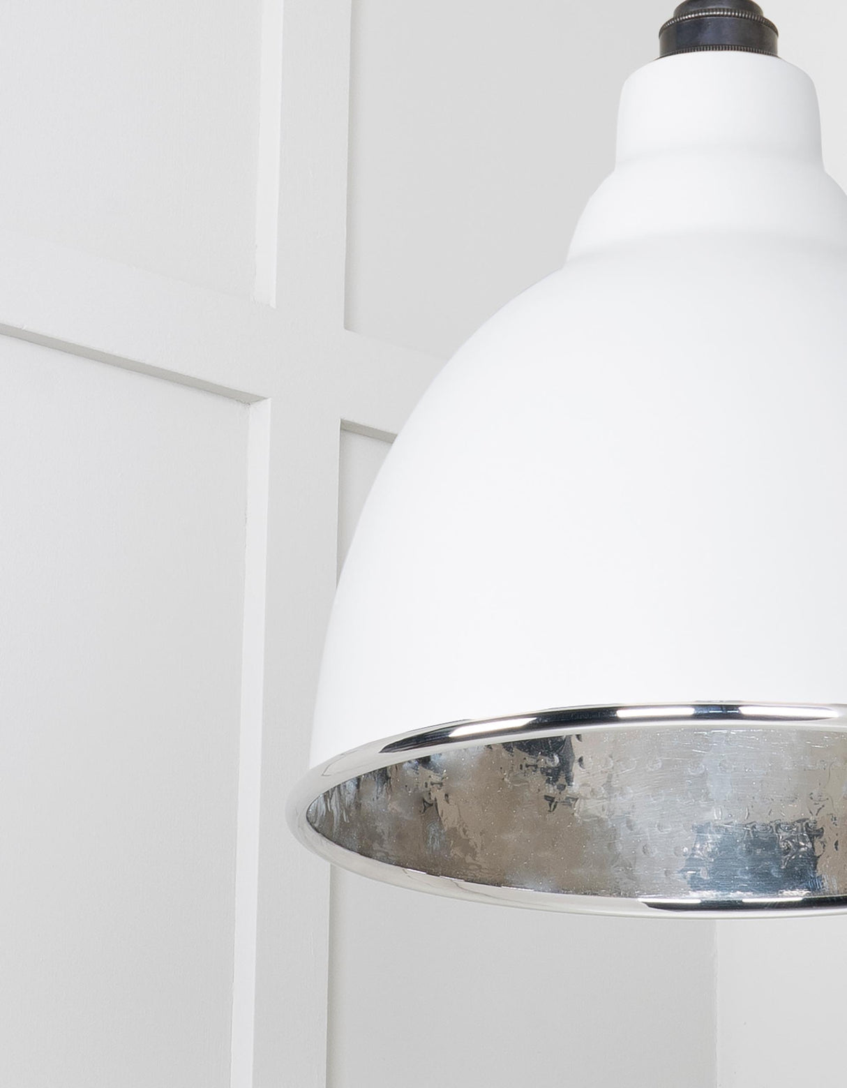 From The Anvil - Hammered Nickel Brindley Pendant in Flock | Sku. 49511F | Trade Door Handles.