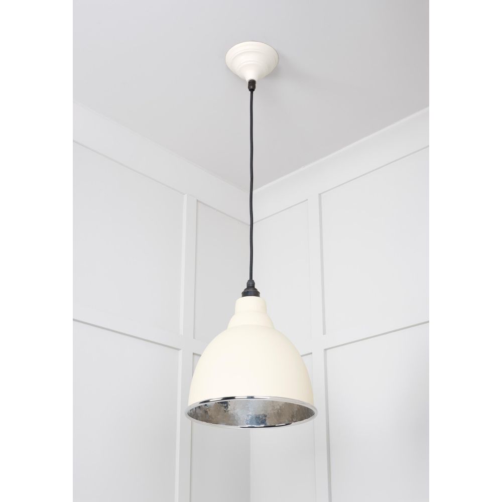 From The Anvil - Hammered Nickel Brindley Pendant in Teasel | Sku. 49511TE | Trade Door Handles.