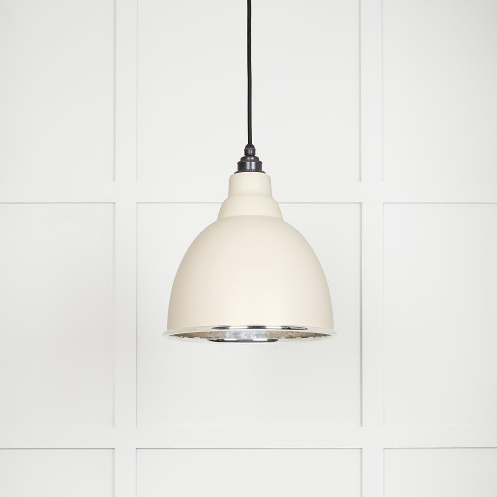 From The Anvil - Hammered Nickel Brindley Pendant in Teasel | Sku. 49511TE | Trade Door Handles.