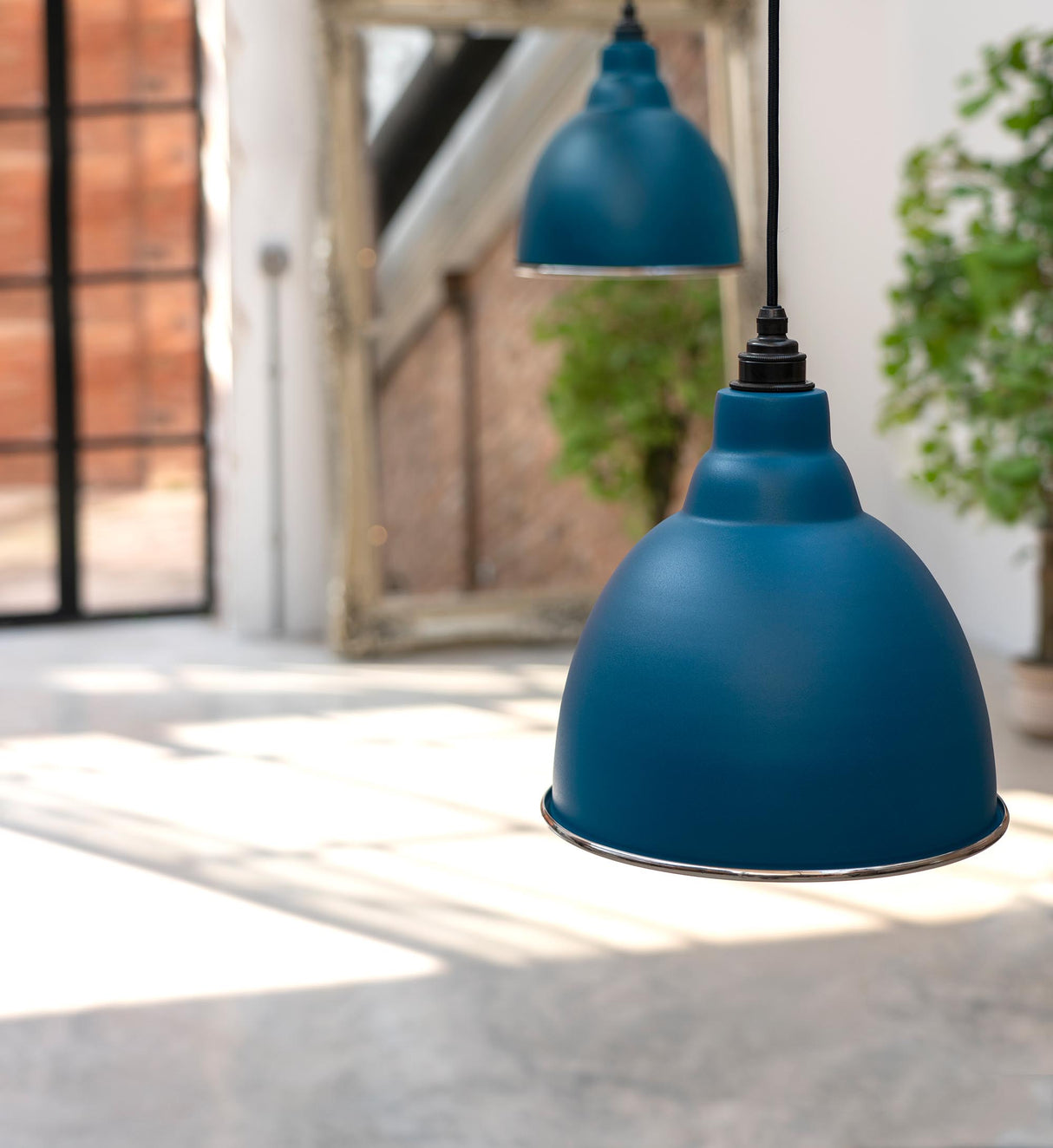 From The Anvil - Hammered Nickel Brindley Pendant in Upstream | Sku. 49511U | Trade Door Handles.