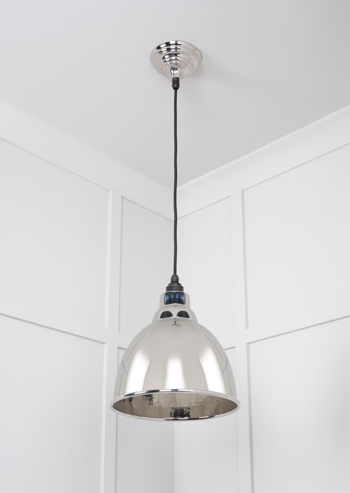 From The Anvil - Hammered Nickel Brindley Pendant | Sku. 49511 | Trade Door Handles.