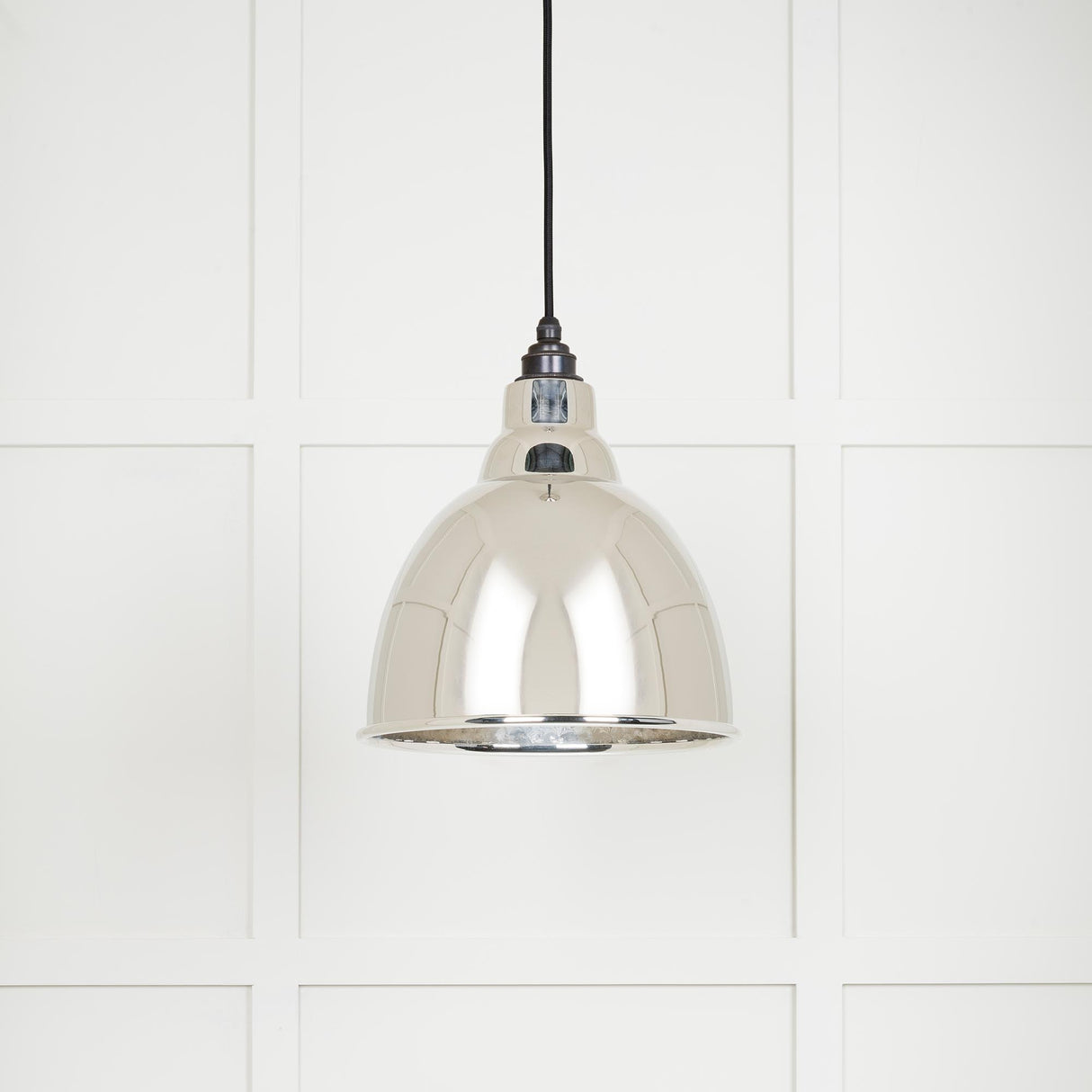 From The Anvil - Hammered Nickel Brindley Pendant | Sku. 49511 | Trade Door Handles.