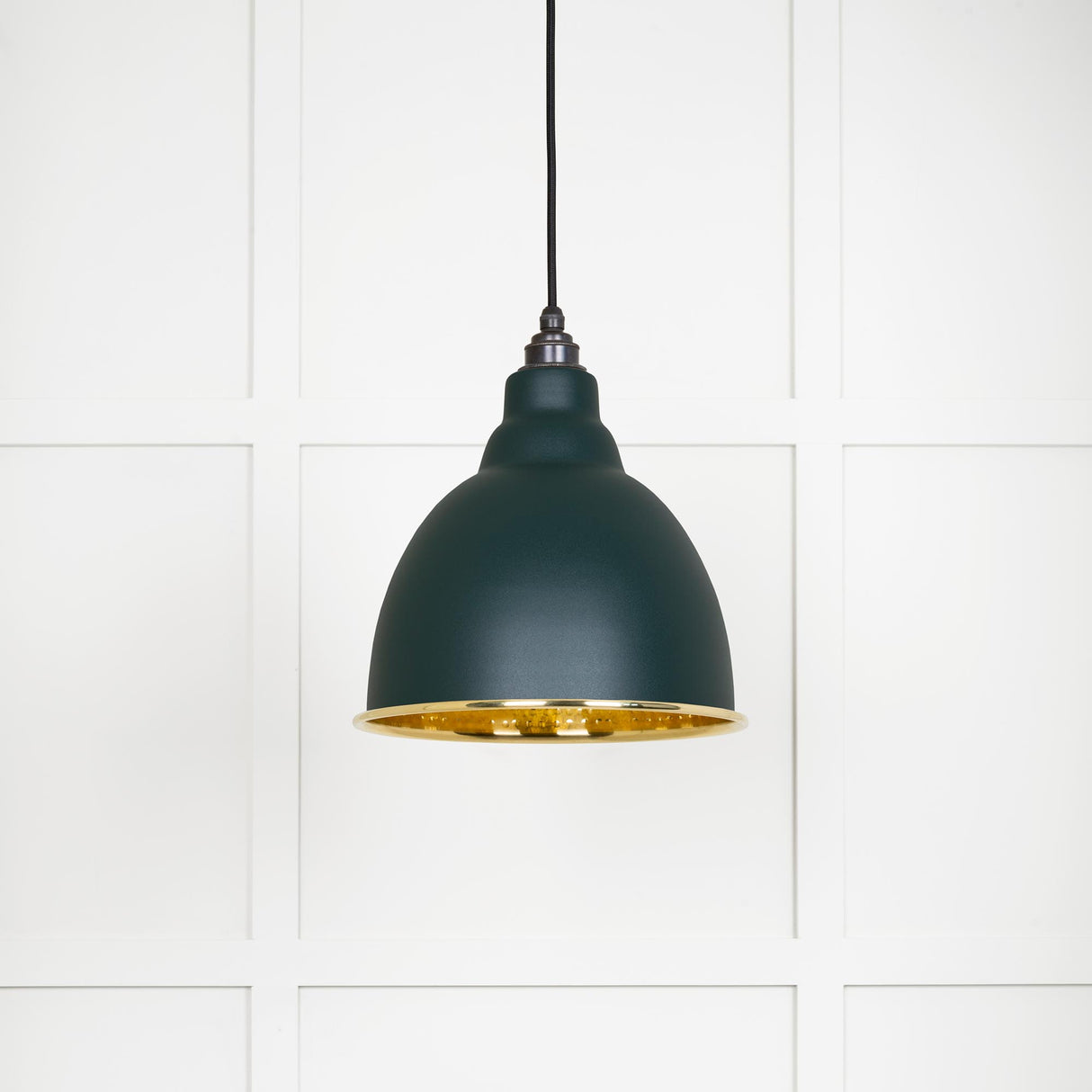 From The Anvil - Hammered Brass Brindley Pendant in Dingle | Sku. 49517DI | Trade Door Handles.
