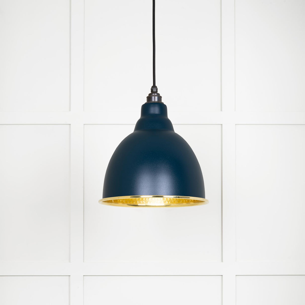 From The Anvil - Hammered Brass Brindley Pendant in Dusk | Sku. 49517DU | Trade Door Handles.