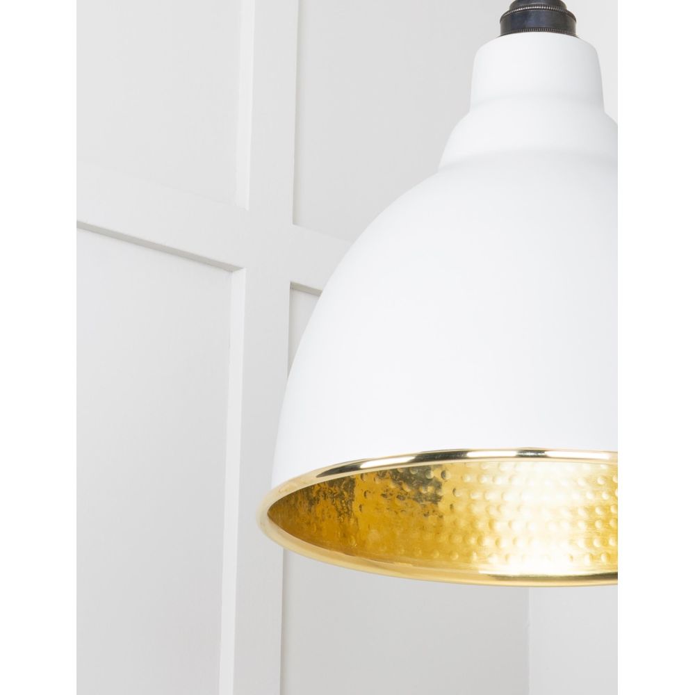 From The Anvil - Hammered Brass Brindley Pendant in Flock | Sku. 49517F | Trade Door Handles.