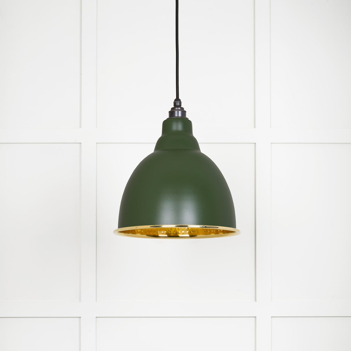 From The Anvil - Hammered Brass Brindley Pendant in Heath | Sku. 49517H | Trade Door Handles.