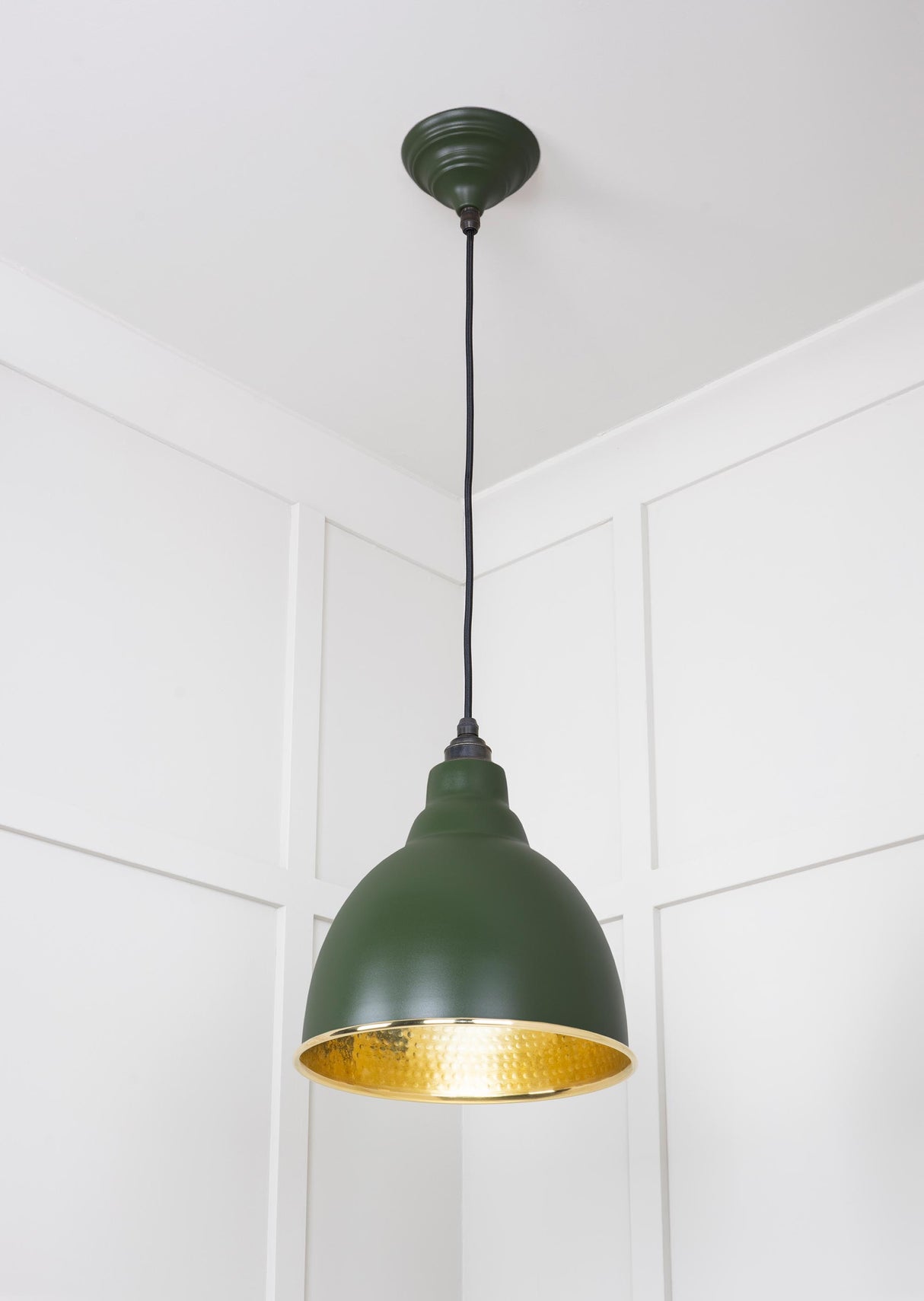 From The Anvil - Hammered Brass Brindley Pendant in Heath | Sku. 49517H | Trade Door Handles.