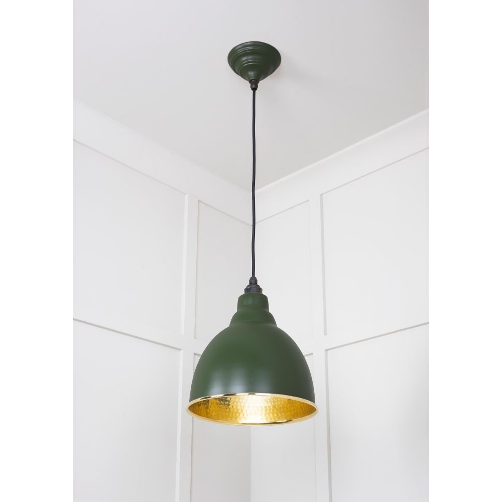 From The Anvil - Hammered Brass Brindley Pendant in Heath | Sku. 49517H | Trade Door Handles.