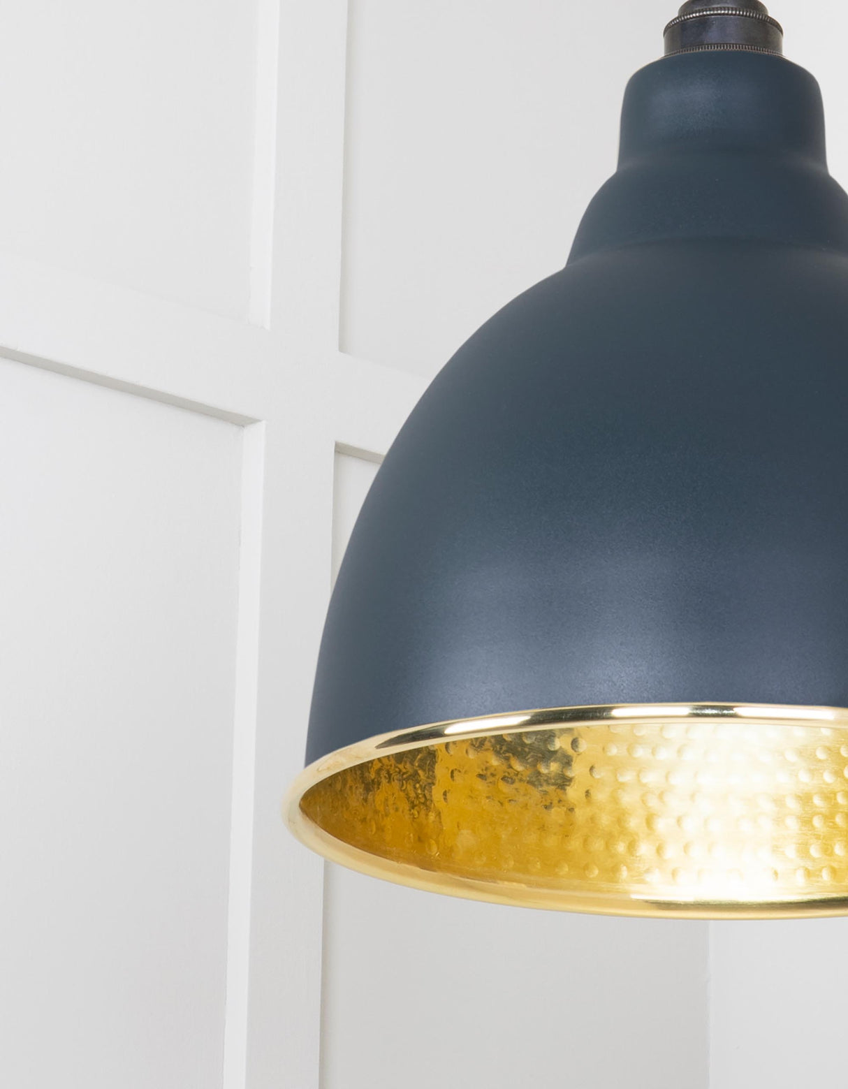 From The Anvil - Hammered Brass Brindley Pendant in Soot | Sku. 49517SO | Trade Door Handles.