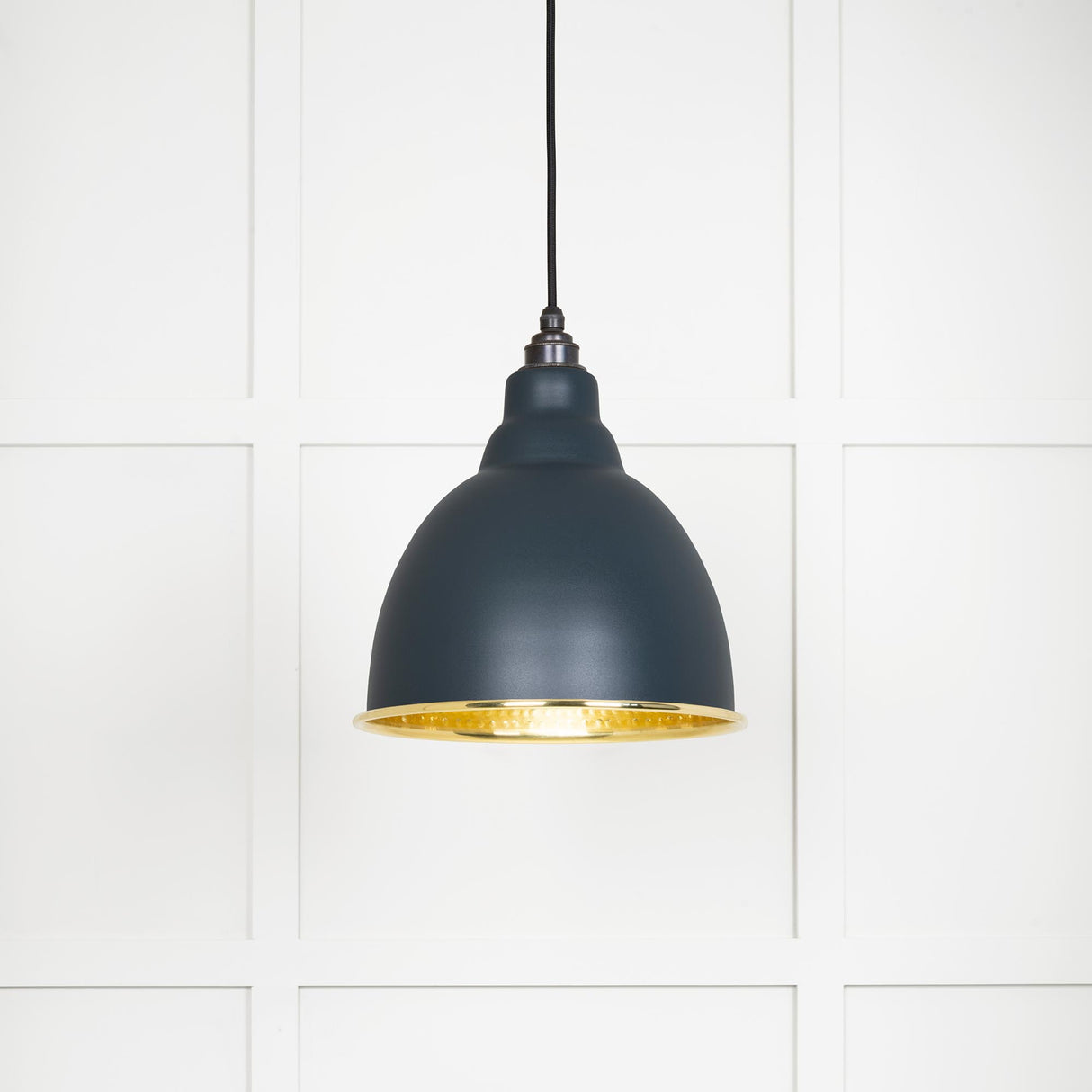 From The Anvil - Hammered Brass Brindley Pendant in Soot | Sku. 49517SO | Trade Door Handles.