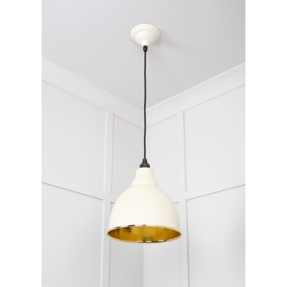 From The Anvil - Hammered Brass Brindley Pendant in Teasel | Sku. 49517TE | Trade Door Handles.