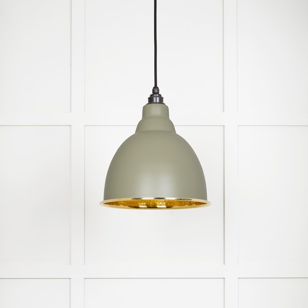 From The Anvil - Hammered Brass Brindley Pendant in Tump | Sku. 49517TU | Trade Door Handles.