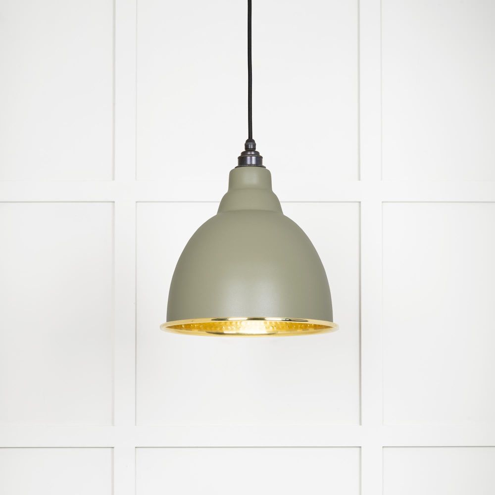 From The Anvil - Hammered Brass Brindley Pendant in Tump | Sku. 49517TU | Trade Door Handles.
