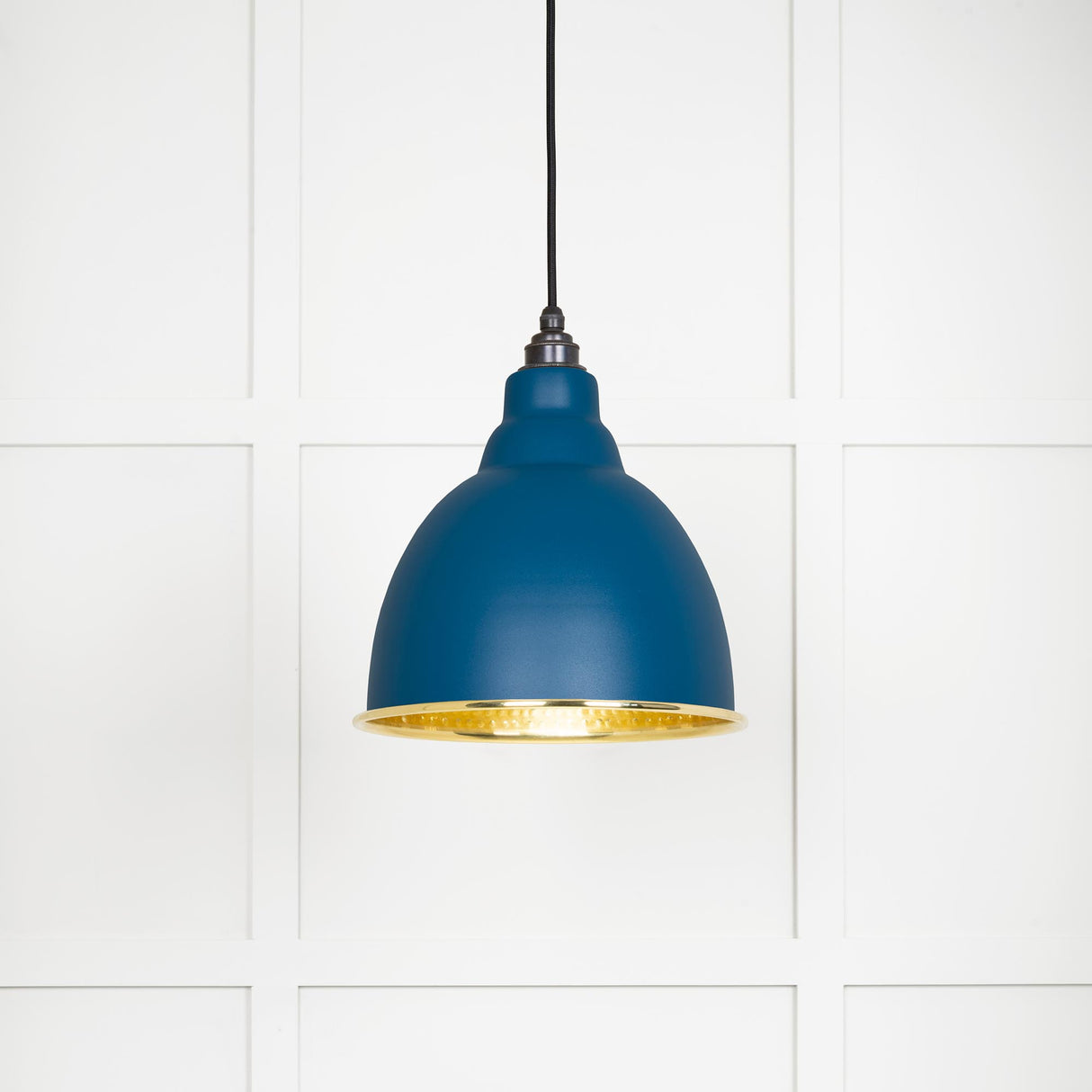 From The Anvil - Hammered Brass Brindley Pendant in Upstream | Sku. 49517U | Trade Door Handles.