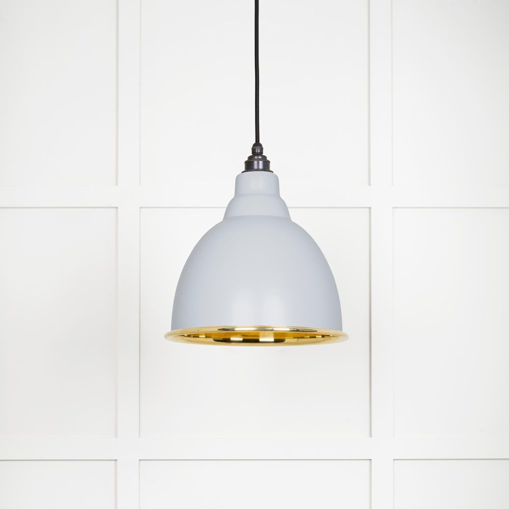 From The Anvil - Smooth Brass Brindley Pendant in Birch | Sku. 49518BI | Trade Door Handles.