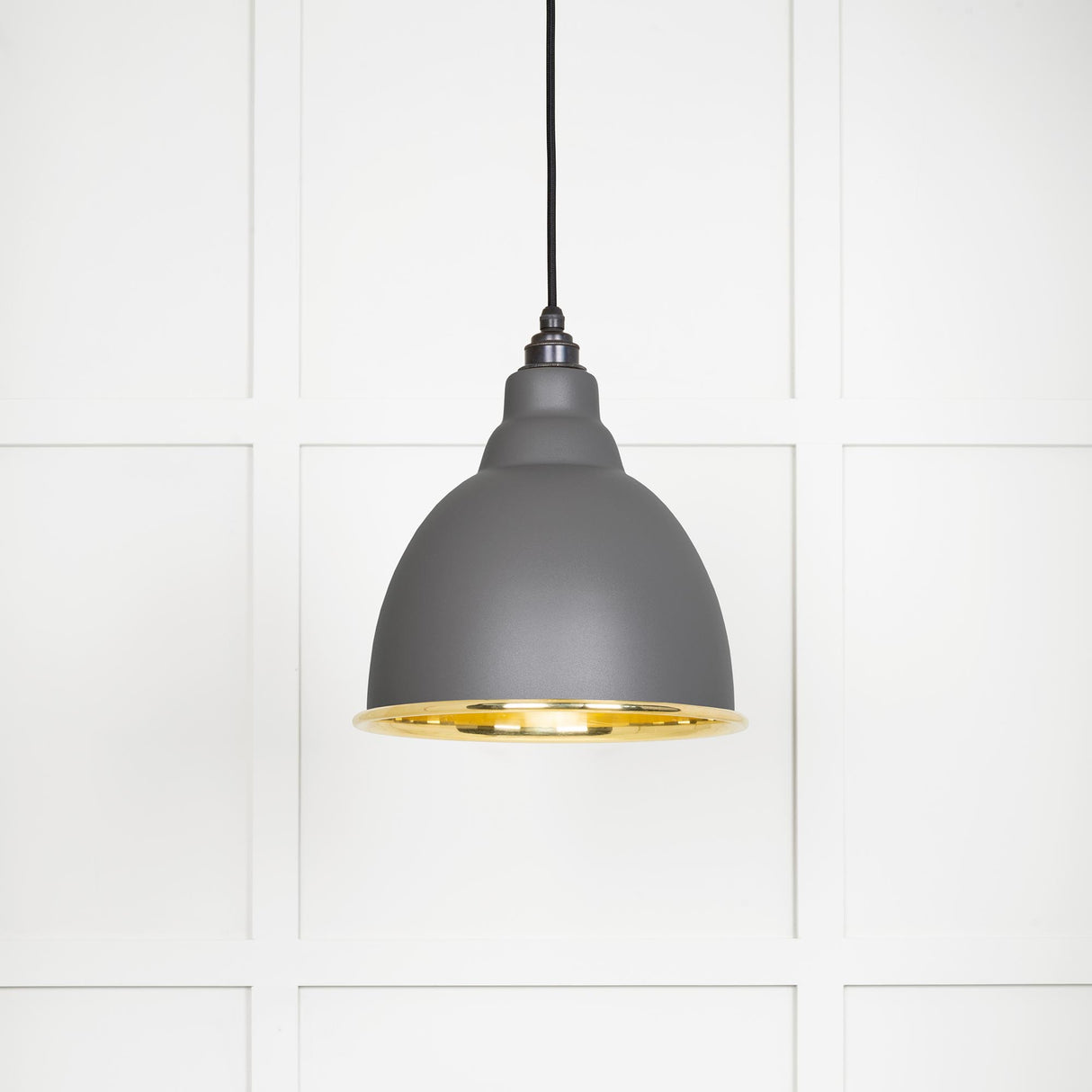 From The Anvil - Smooth Brass Brindley Pendant in Bluff | Sku. 49518BL | Trade Door Handles.