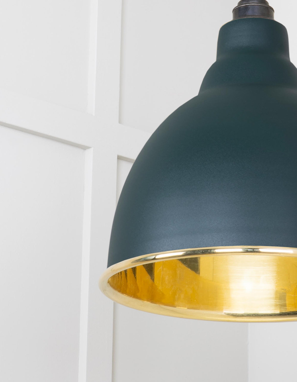 From The Anvil - Smooth Brass Brindley Pendant in Dingle | Sku. 49518DI | Trade Door Handles.