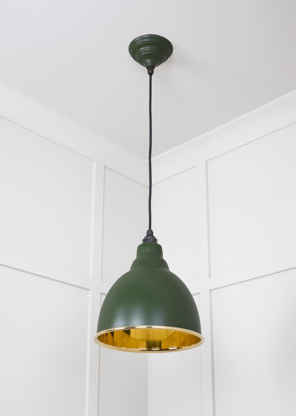 From The Anvil - Smooth Brass Brindley Pendant in Heath | Sku. 49518H | Trade Door Handles.