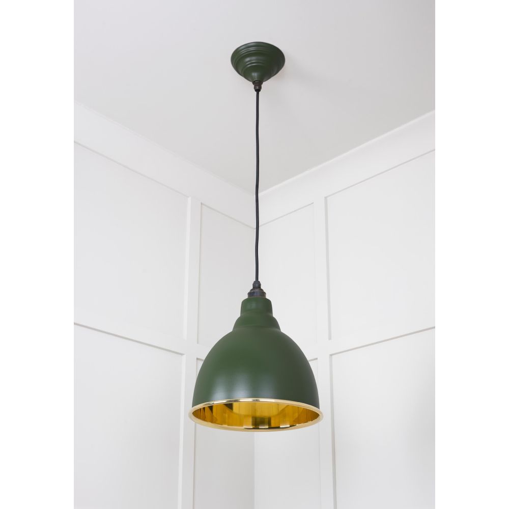 From The Anvil - Smooth Brass Brindley Pendant in Heath | Sku. 49518H | Trade Door Handles.