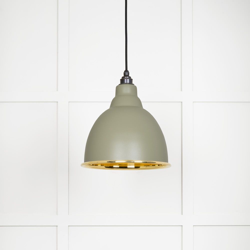 From The Anvil - Smooth Brass Brindley Pendant in Tump | Sku. 49518TU | Trade Door Handles.