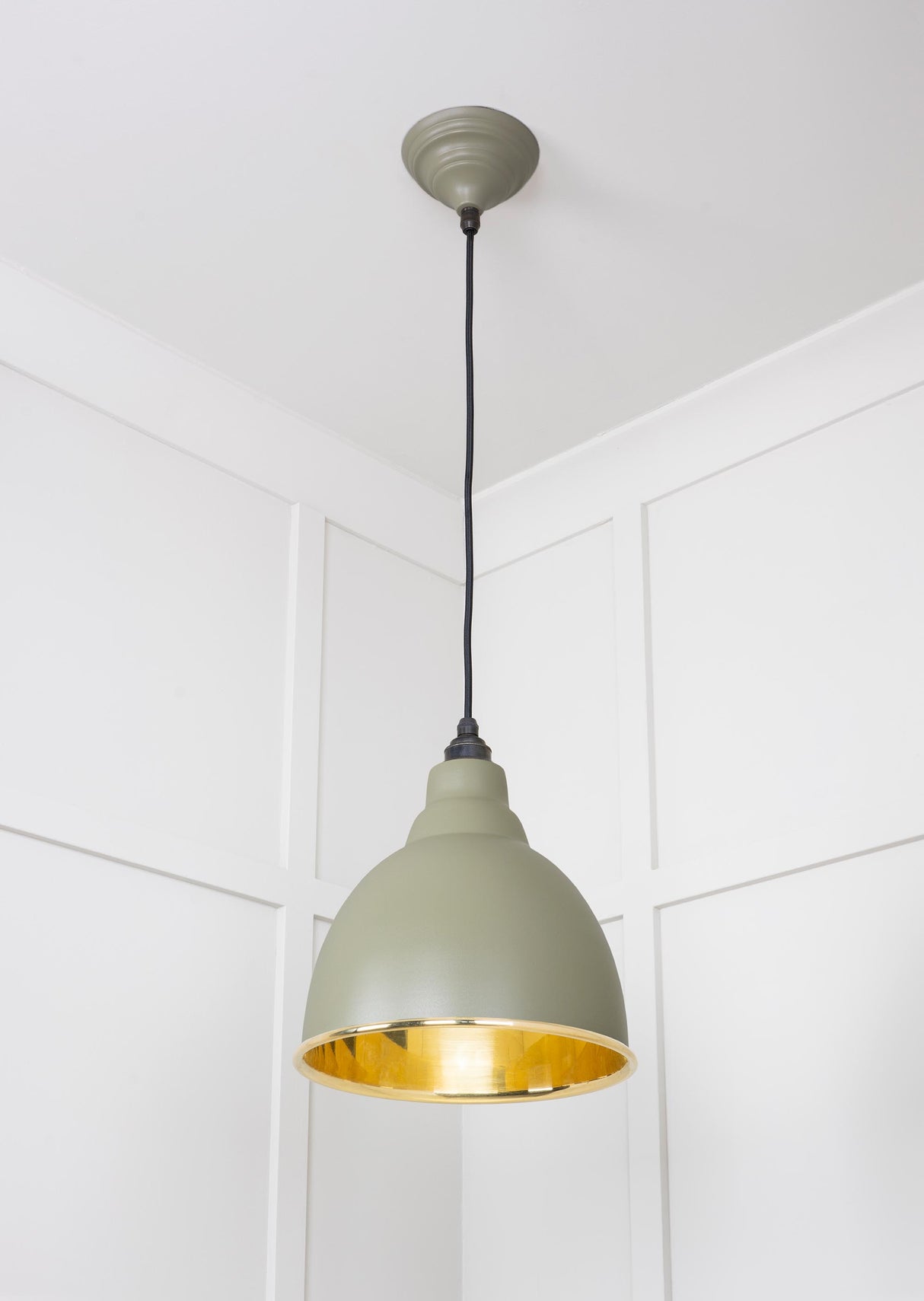 From The Anvil - Smooth Brass Brindley Pendant in Tump | Sku. 49518TU | Trade Door Handles.