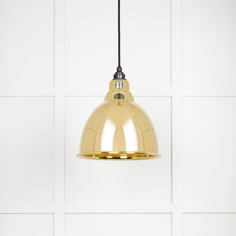 From The Anvil - Smooth Brass Brindley Pendant | Sku. 49518 | Trade Door Handles.