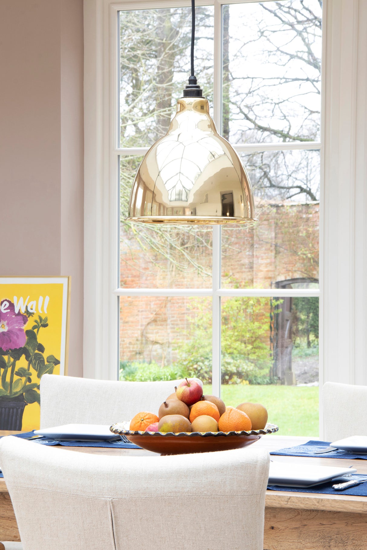 From The Anvil - Smooth Brass Brindley Pendant | Sku. 49518 | Trade Door Handles.