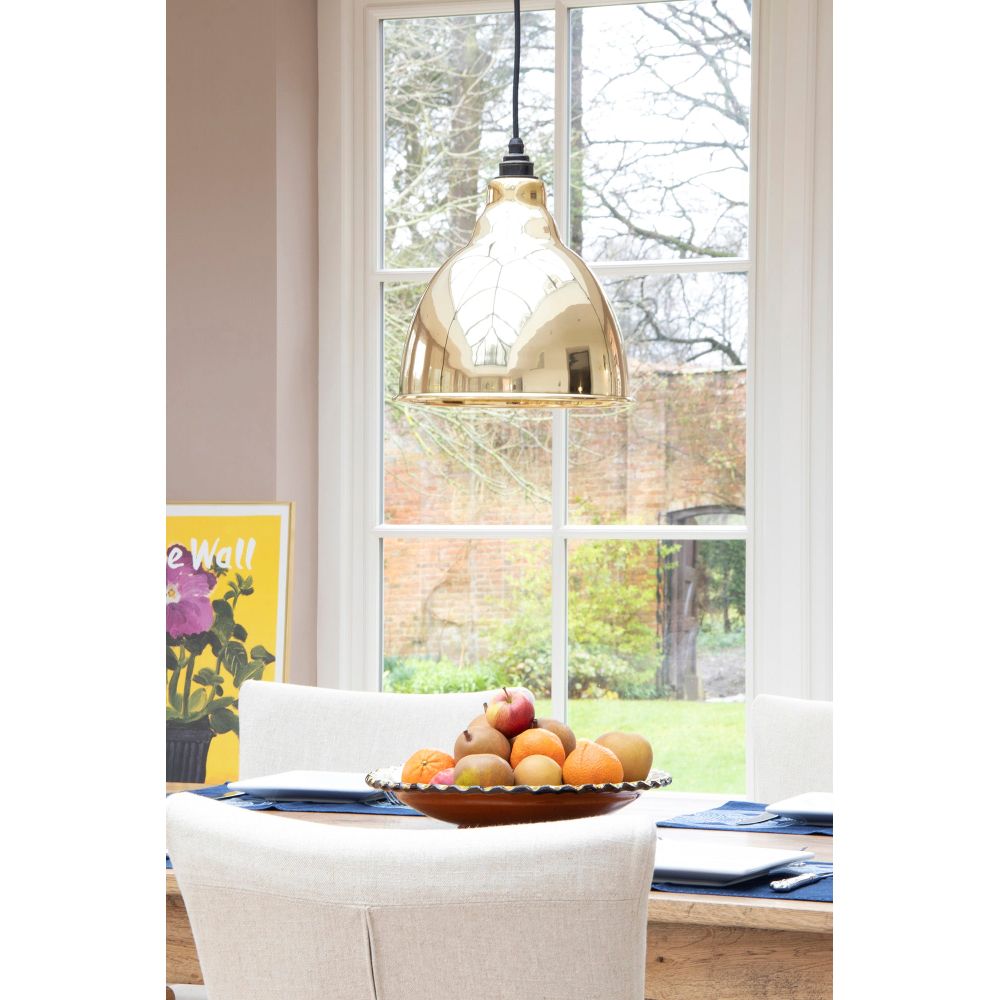 From The Anvil - Smooth Brass Brindley Pendant | Sku. 49518 | Trade Door Handles.