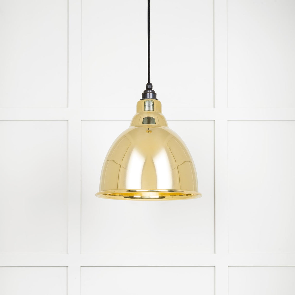 From The Anvil - Smooth Brass Brindley Pendant | Sku. 49518 | Trade Door Handles.