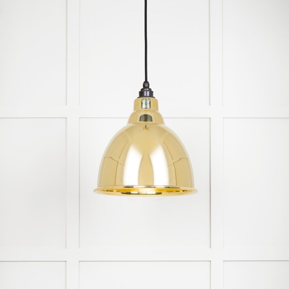 From The Anvil - Smooth Brass Brindley Pendant | Sku. 49518 | Trade Door Handles.