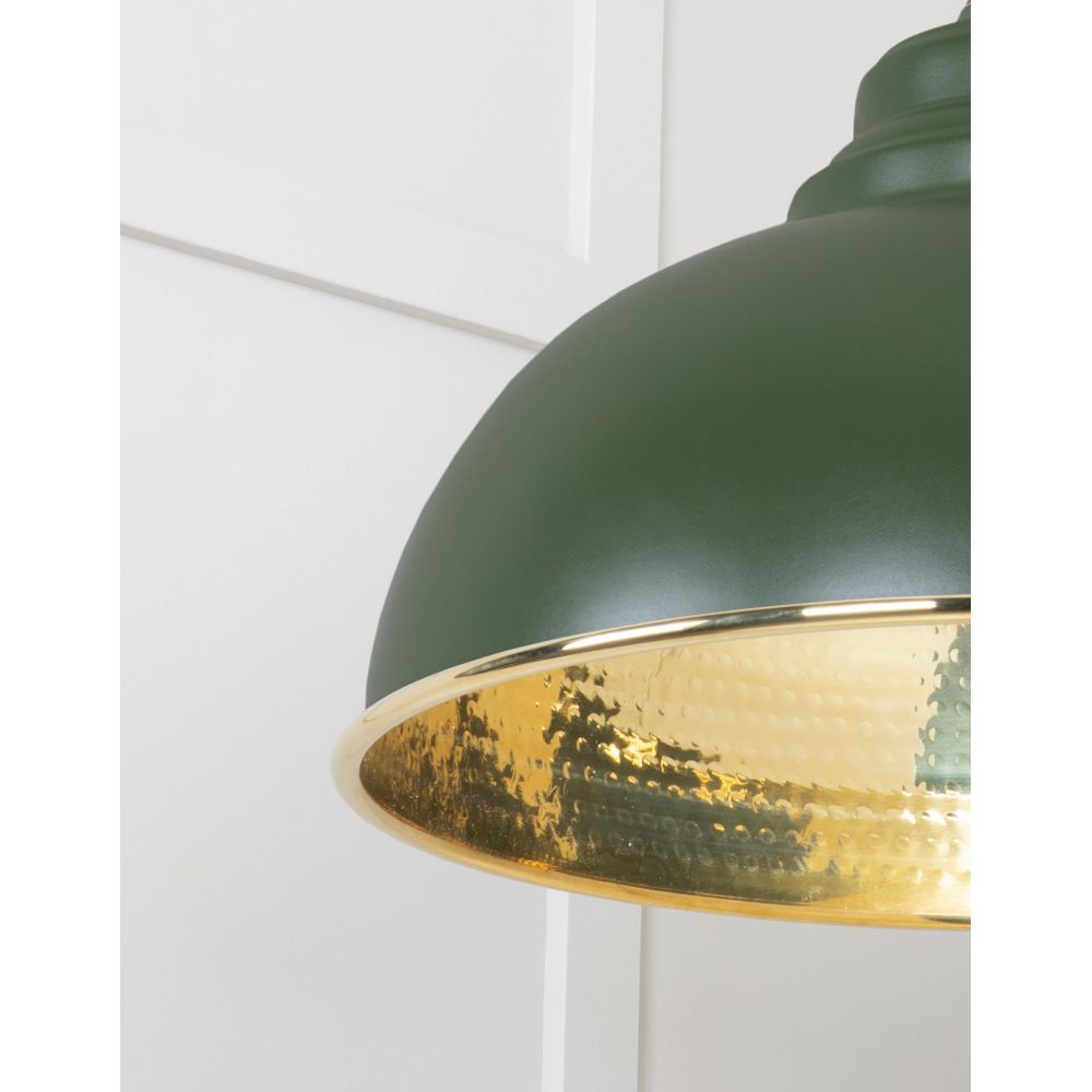 From The Anvil - Hammered Brass Harborne Pendant in Heath | Sku. 49521H | Trade Door Handles.