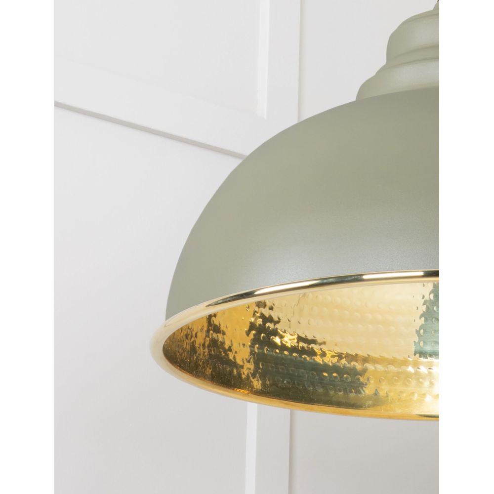 From The Anvil - Hammered Brass Harborne Pendant in Tump | Sku. 49521TU | Trade Door Handles.