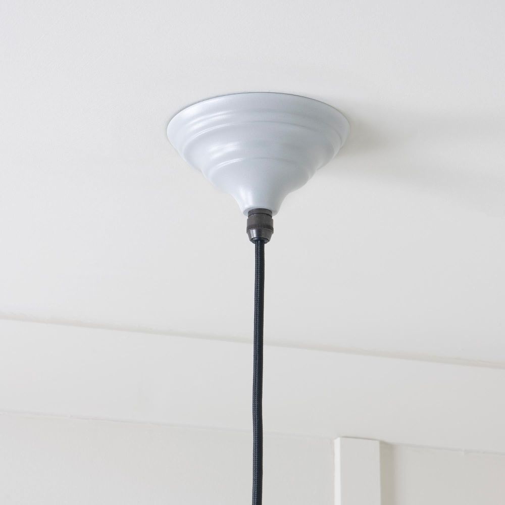 From The Anvil - Smooth Brass Harborne Pendant in Birch | Sku. 49522BI | Trade Door Handles.