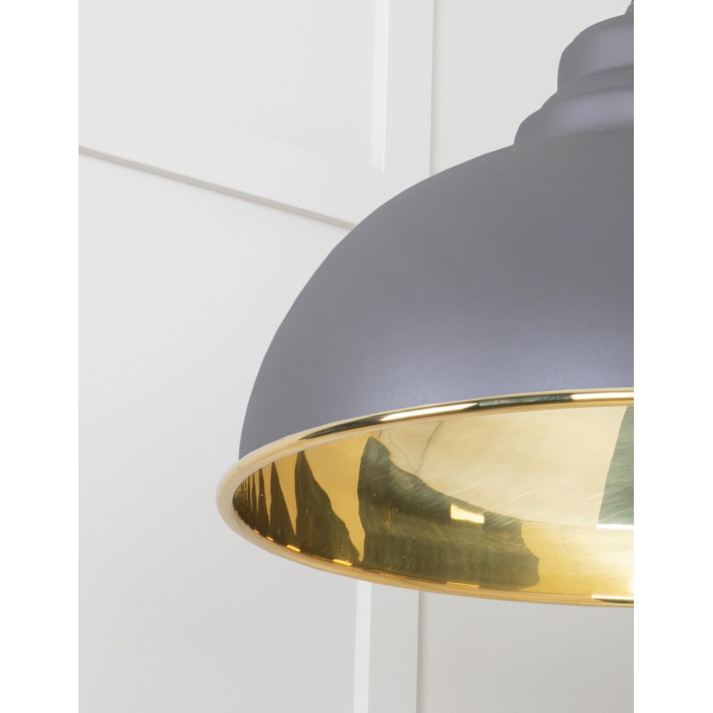 From The Anvil - Smooth Brass Harborne Pendant in Bluff | Sku. 49522BL | Trade Door Handles.