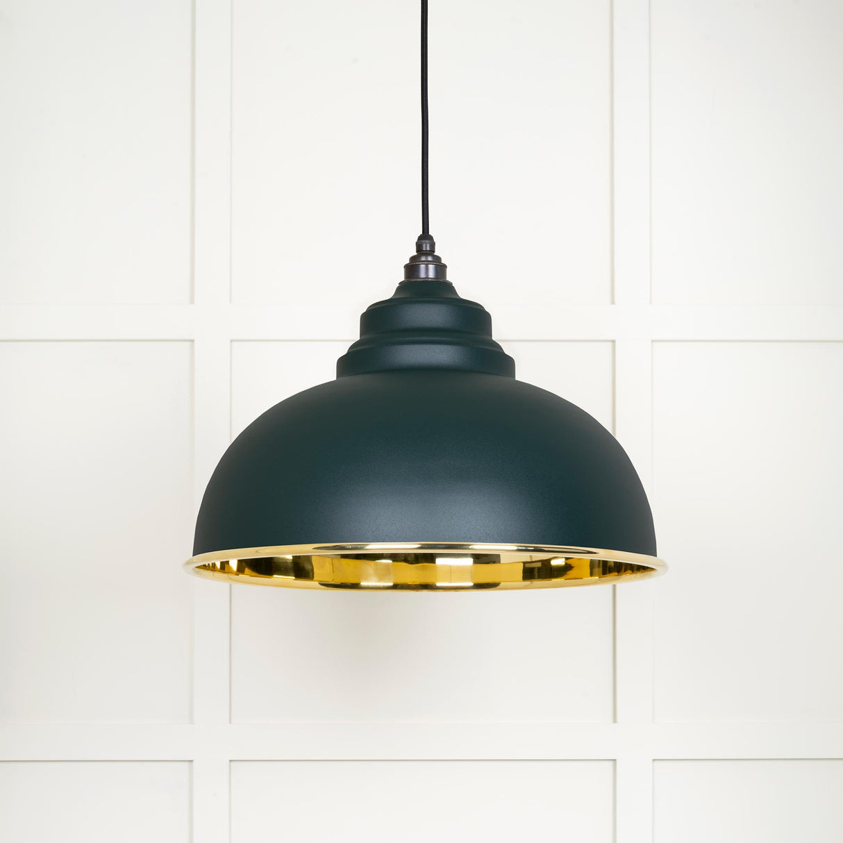 From The Anvil - Smooth Brass Harborne Pendant in Dingle | Sku. 49522DI | Trade Door Handles.