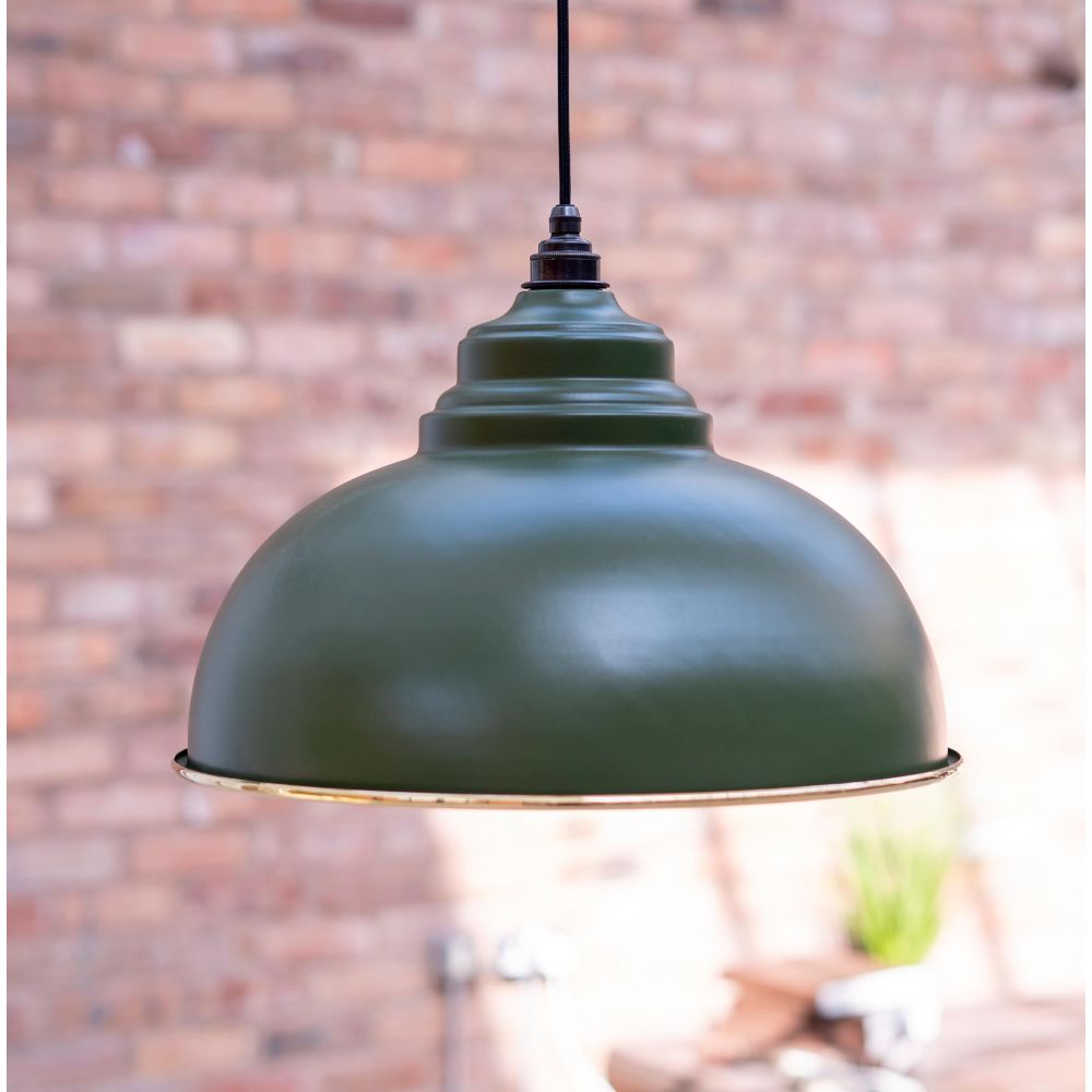 From The Anvil - Smooth Brass Harborne Pendant in Heath | Sku. 49522H | Trade Door Handles.