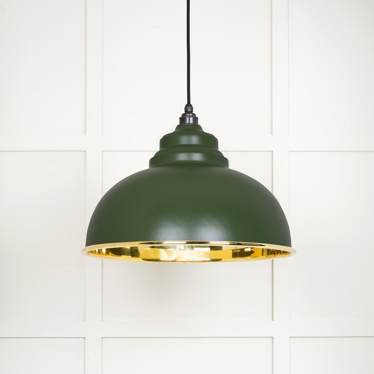 From The Anvil - Smooth Brass Harborne Pendant in Heath | Sku. 49522H | Trade Door Handles.