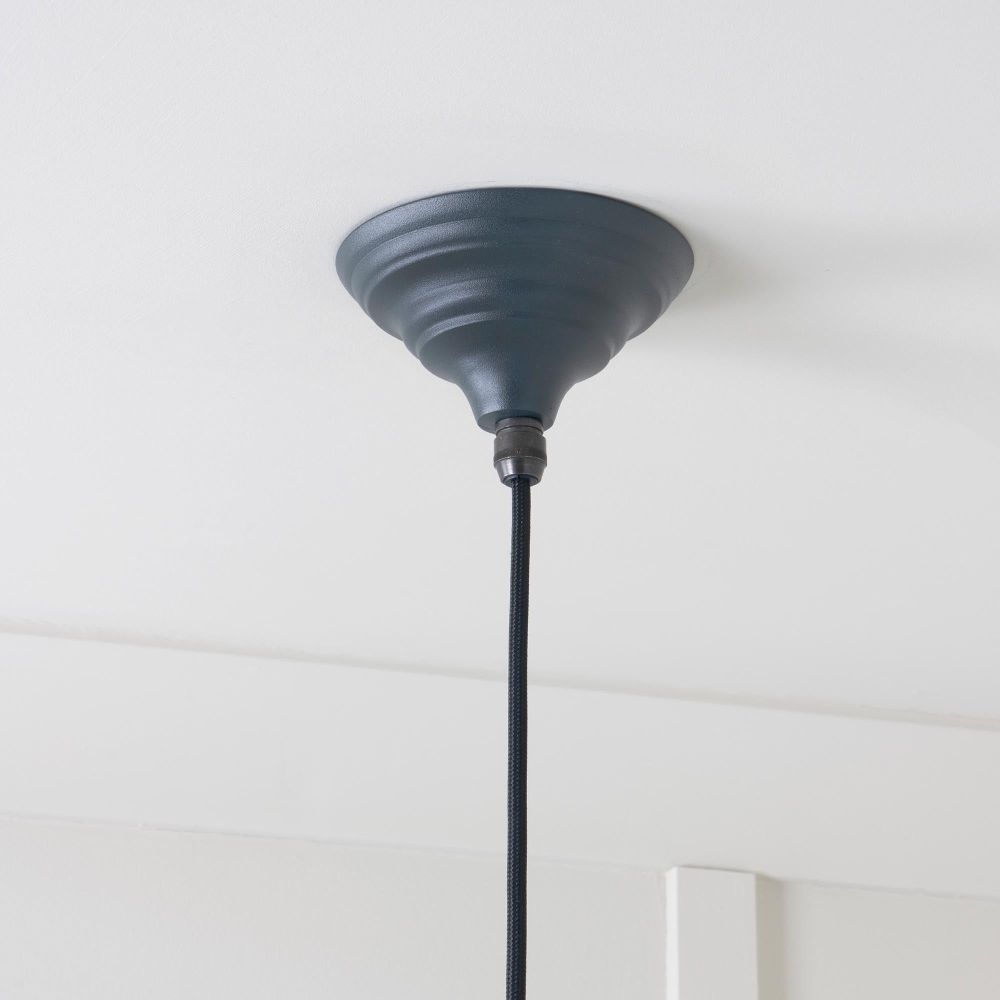 From The Anvil - Smooth Brass Harborne Pendant in Soot | Sku. 49522SO | Trade Door Handles.