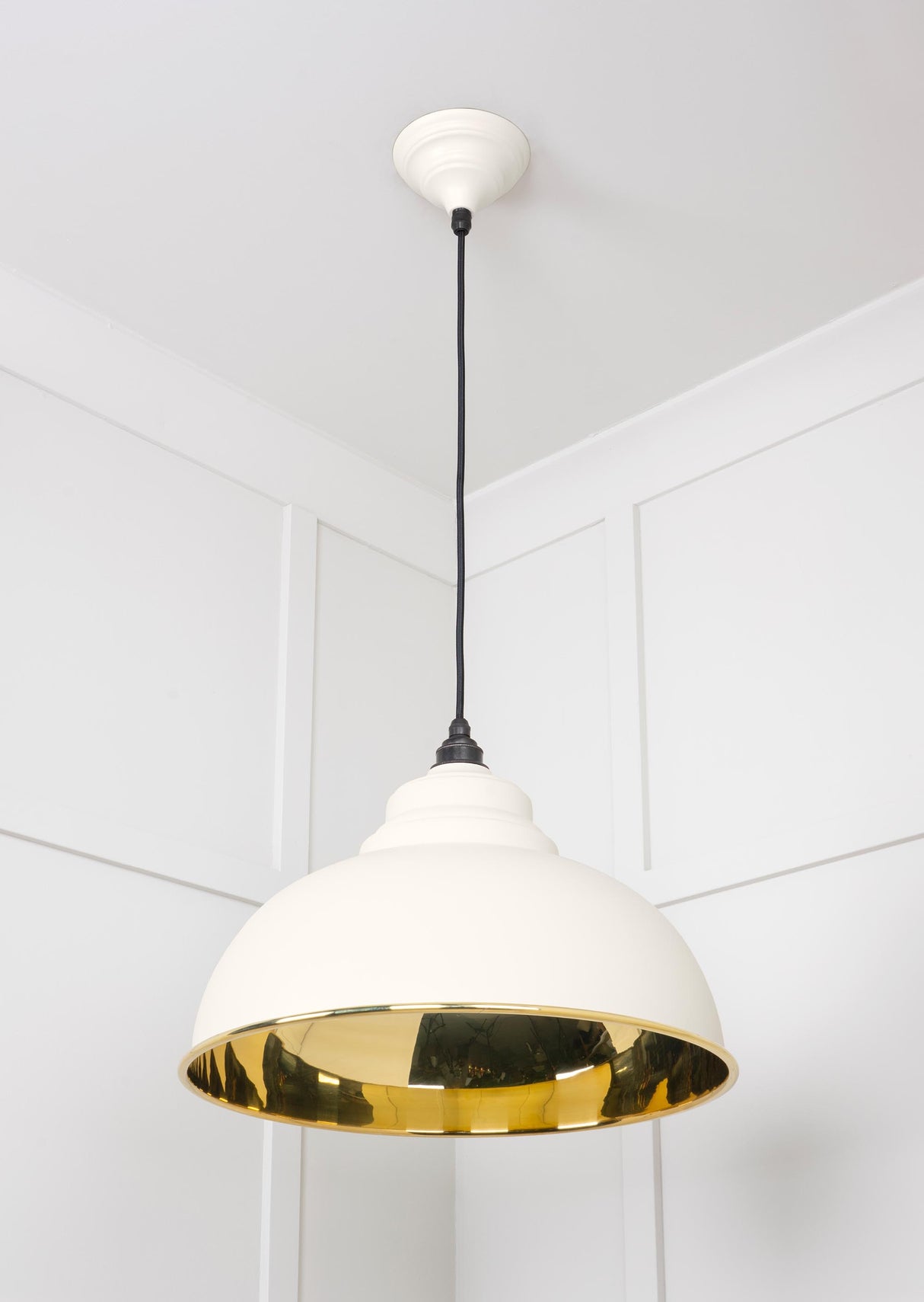 From The Anvil - Smooth Brass Harborne Pendant in Teasel | Sku. 49522TE | Trade Door Handles.