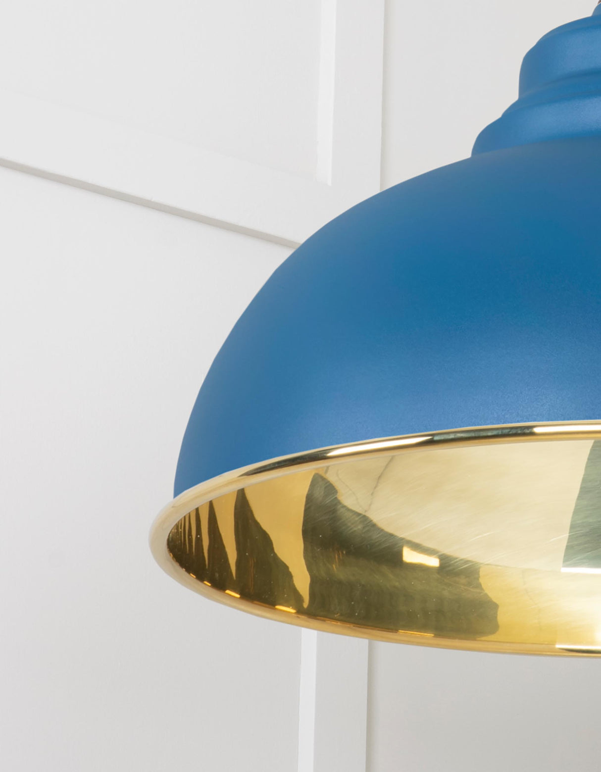 From The Anvil - Smooth Brass Harborne Pendant in Upstream | Sku. 49522U | Trade Door Handles.