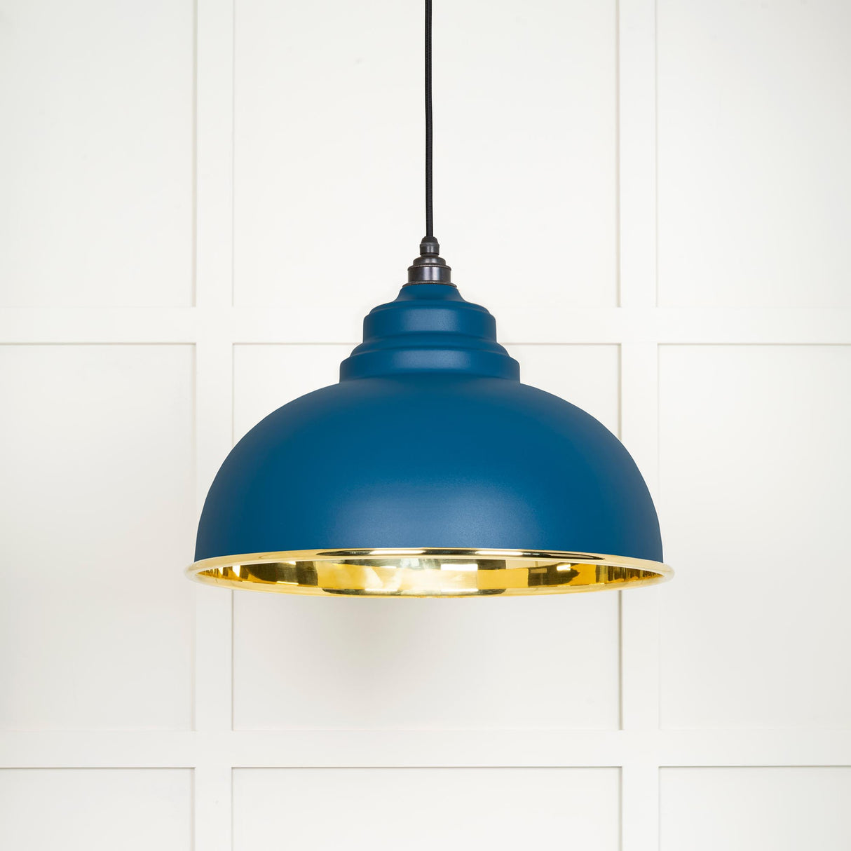 From The Anvil - Smooth Brass Harborne Pendant in Upstream | Sku. 49522U | Trade Door Handles.
